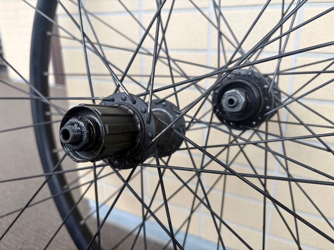 完成車外し29インチMTBホイール前後 シマノHG CenterLock QR