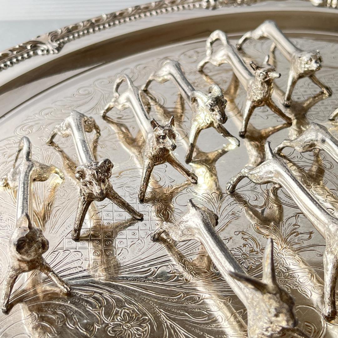 【仏蘭西】 ナイフレスト 10個組【シルバープレート】動物モチーフ