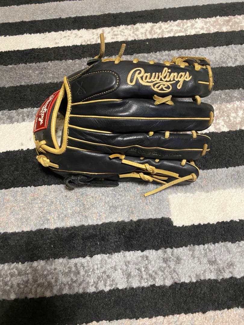 Rawlings 軟式グローブ 黒/ベージュ　左投げ