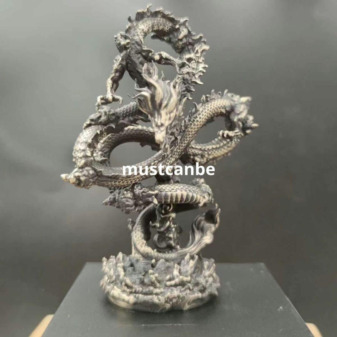 銅器 神獣 盤竜 神竜 招財 鎮宅 装飾品 工芸品 置物