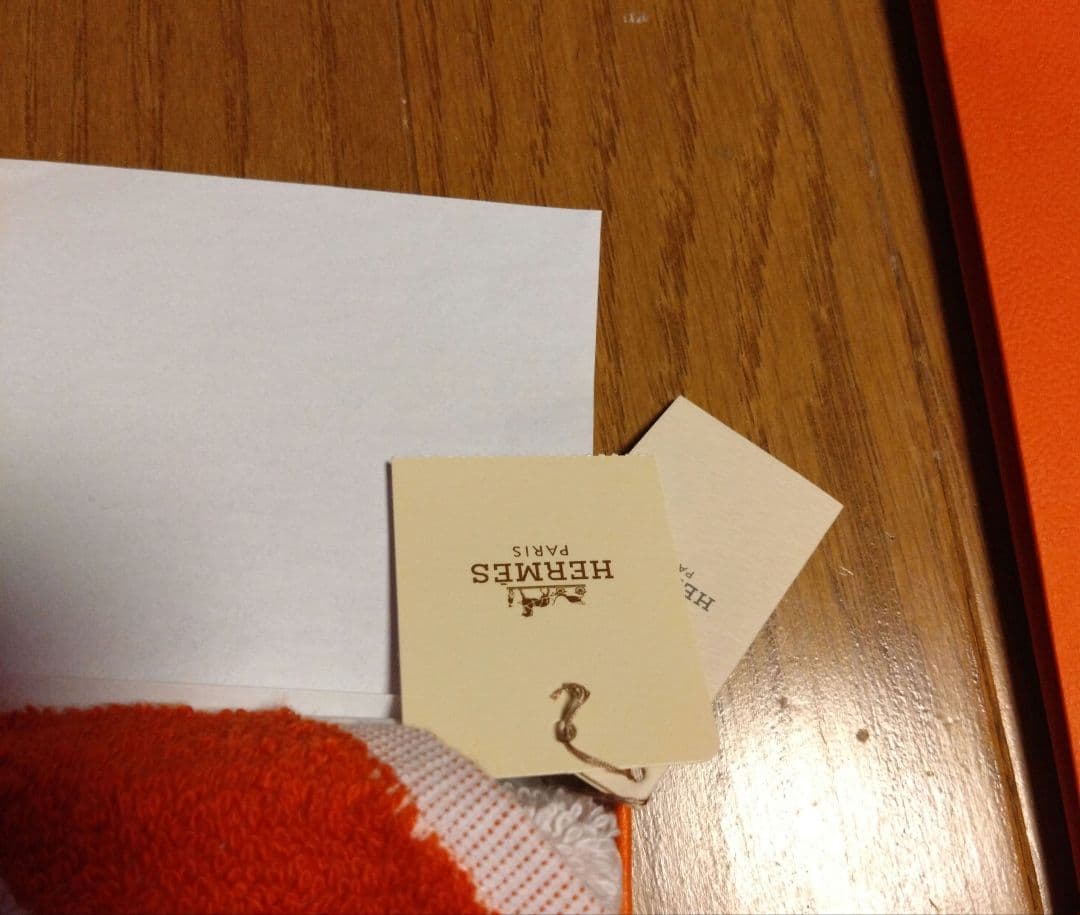 【新品　未使用】エルメス HERMES タオルハンカチ　袋付
