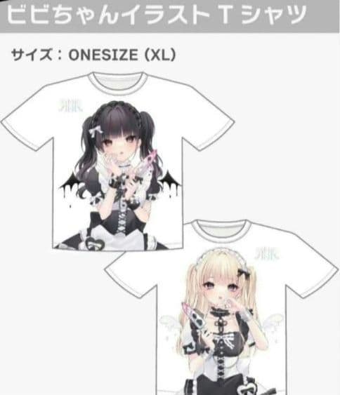 れいりえ　黒宮れい　ビビちゃんイラストTシャツ