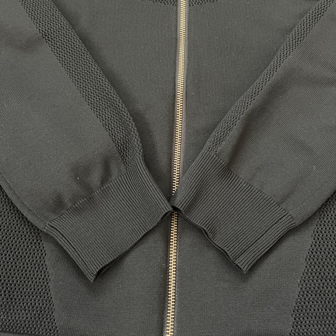 【美品】マスターバニーニットジケット　メッシュ　背面ロゴ　メンズゴルフウェア　4