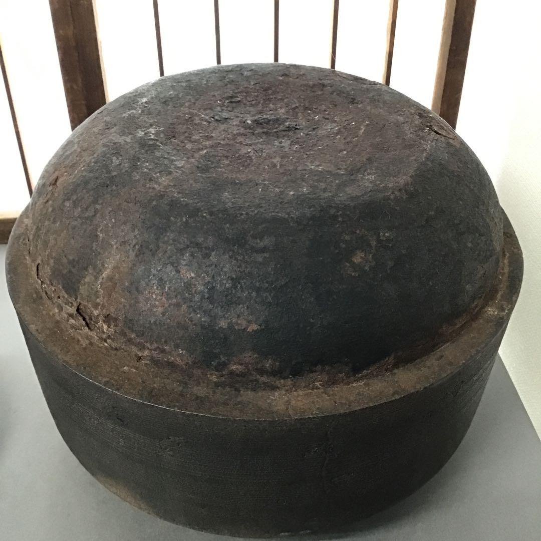 骨董品　茶道具　肩衝釜　蓋つまみ装飾豪華￼ 昭和36年以前の品　共箱　S80KK
