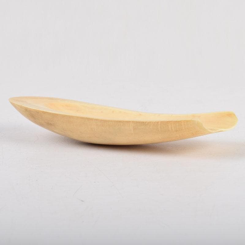 煎茶道具　熊野名産　マッコウクジラ　鯨歯彫刻　茶匙　茶合　共箱　D　9051