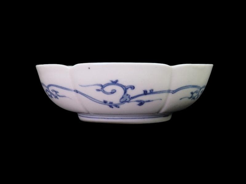 大聖寺伊万里　団龍紋に金唐草　中陰菱に花菱紋の図　膾皿　２客F334AS-CYa