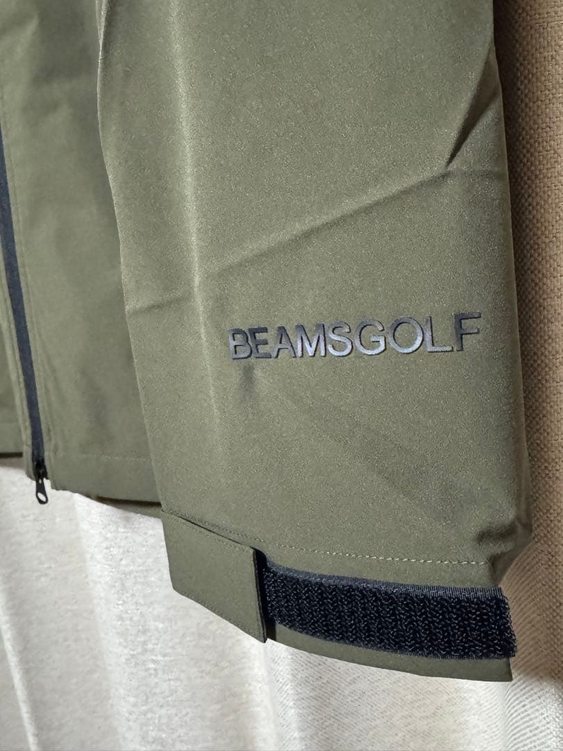 BEAMS GOLF フード付きジャケット オリーブ
