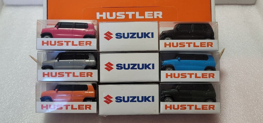 【 全国送料無料 】フルコンプ9台 ディーラー特注 ハスラー ミニカー ケース付