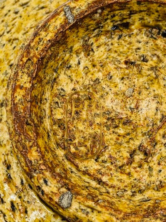 【南口閑粋】紅梅絵茶碗　杣山焼　桐共箱　底部在銘　美品