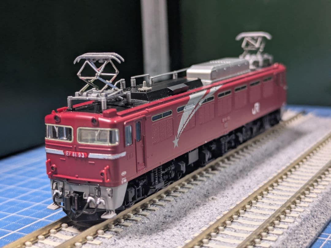 TOMIX 7126 JR EF81形電気機関車（北斗星、Hゴムグレー）加工品