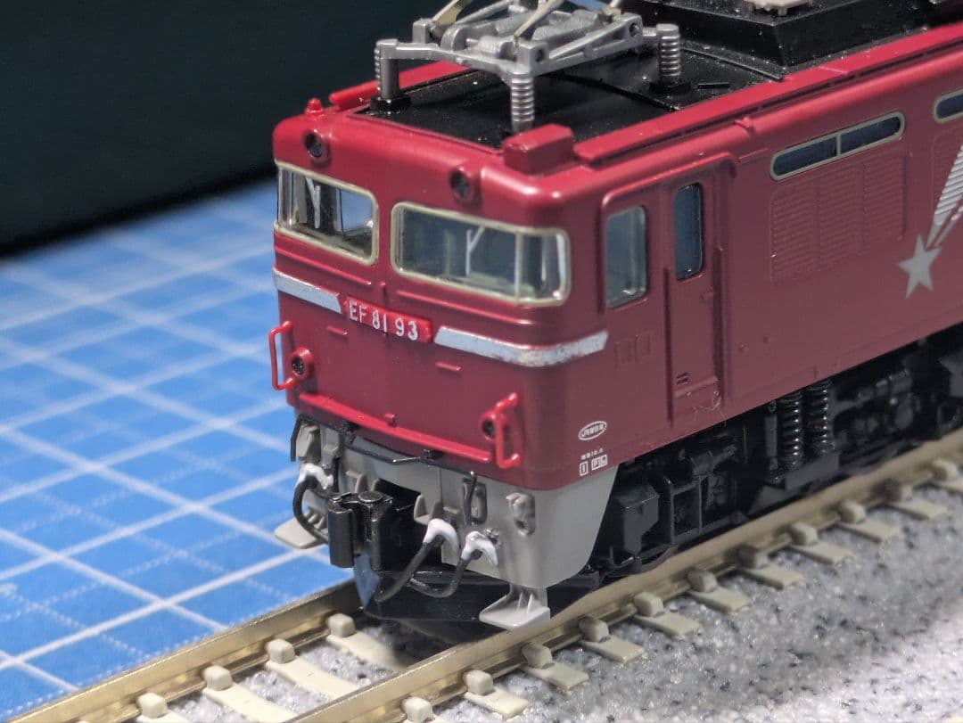 TOMIX 7126 JR EF81形電気機関車（北斗星、Hゴムグレー）加工品