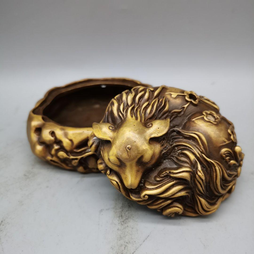 銅製 梅花狐香炉 吉祥九尾狐 茶室禅意薫香炉 装飾品 工芸品 置物