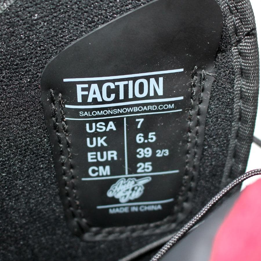 SALOMON FACTION スノーボードブーツ ブラック/レッド バッグ付き