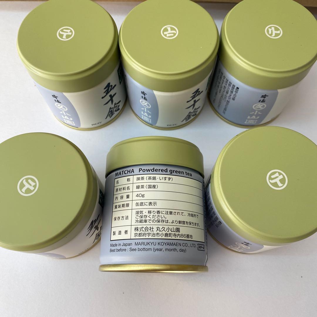抹茶　丸久小山園　五十鈴40g ✖️6缶
