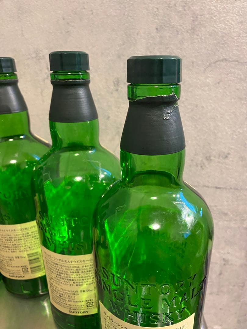 【空き瓶】白州ウイスキー12年 空き瓶7本セット700ml　箱無し送料込