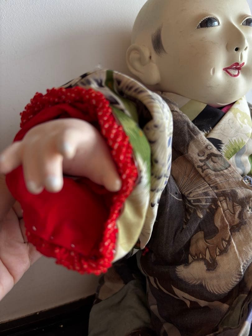 市松人形 伝統工芸　日本人形　訳あり　男の子　昭和レトロ　着物　和服
