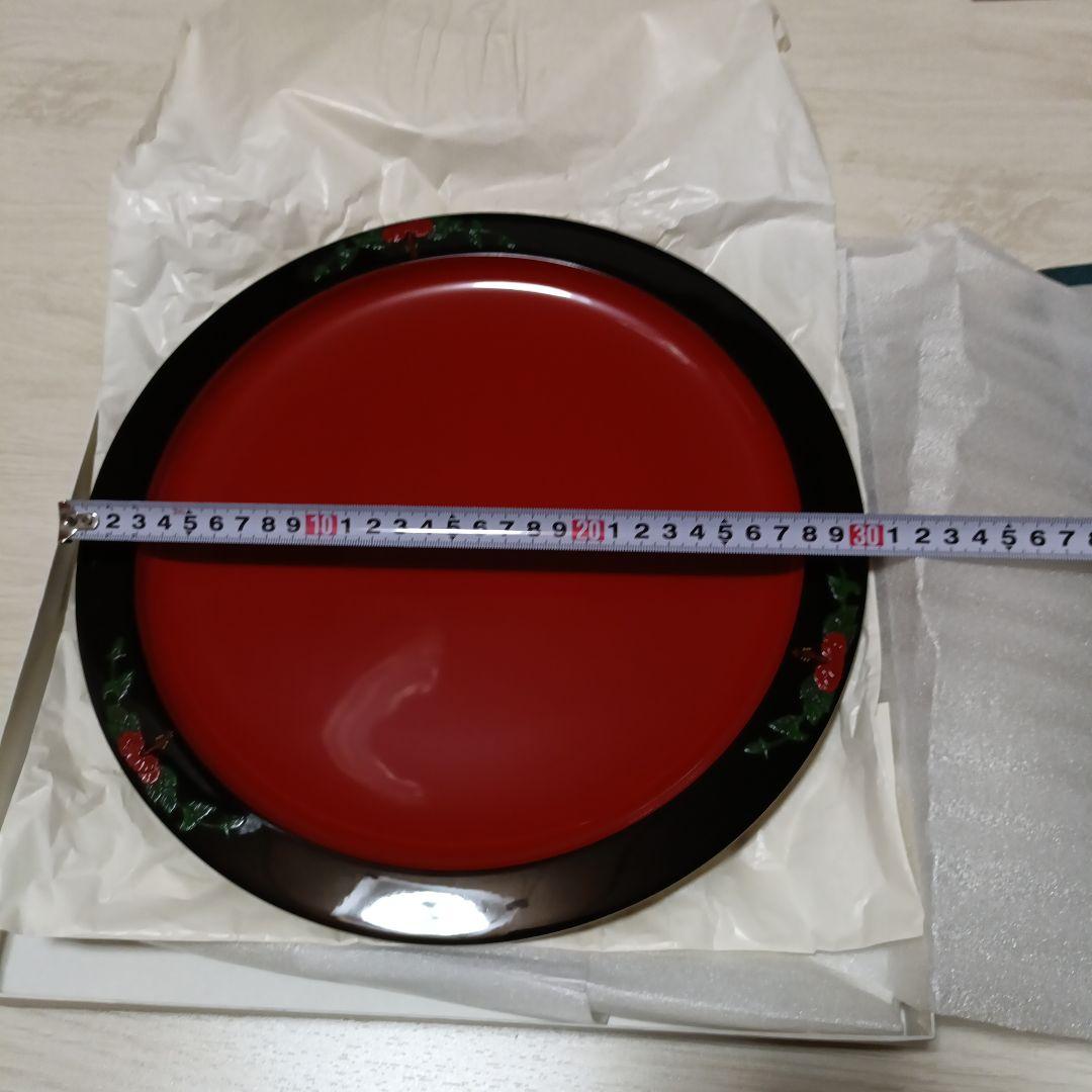琉球漆器　ハイビスカス花彫刻付き