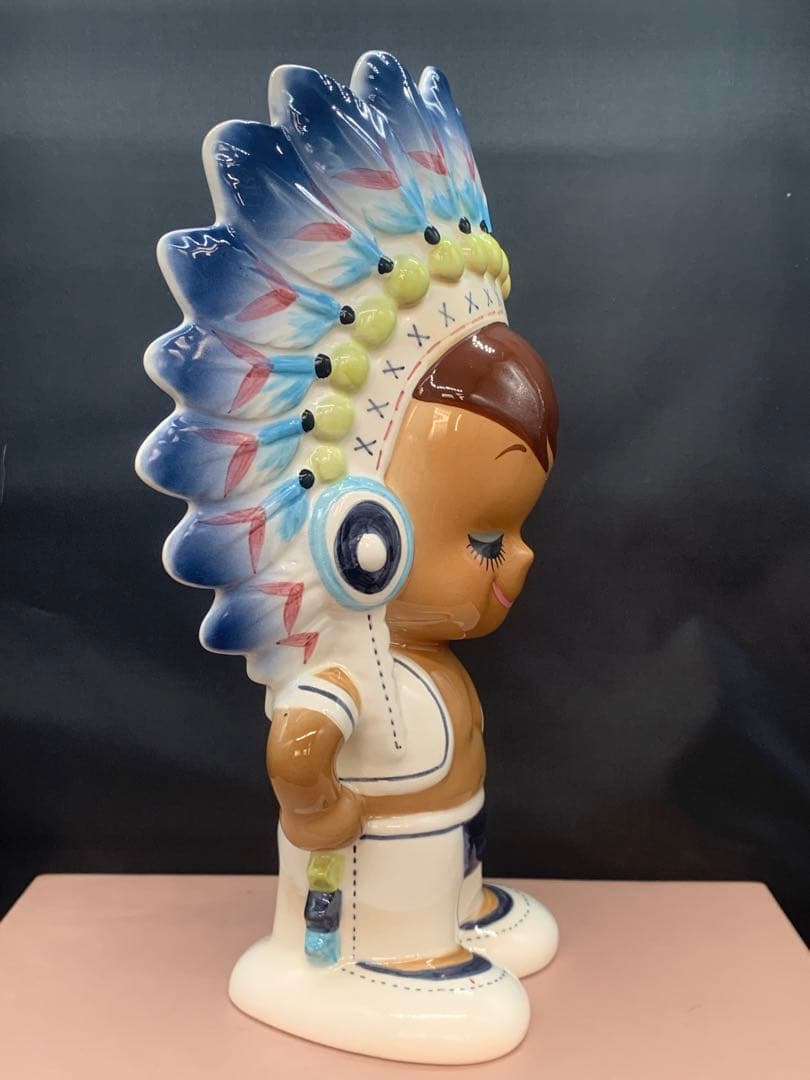 内藤ルネ　インディアン　青