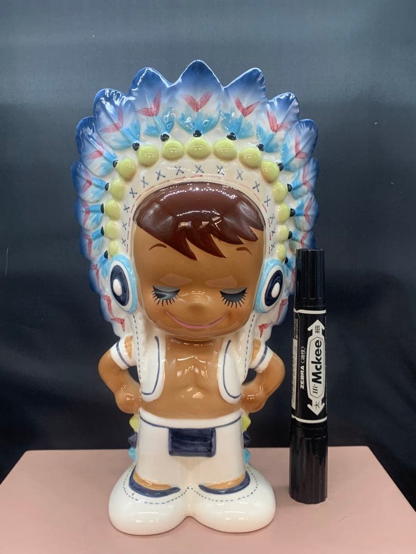 内藤ルネ　インディアン　青