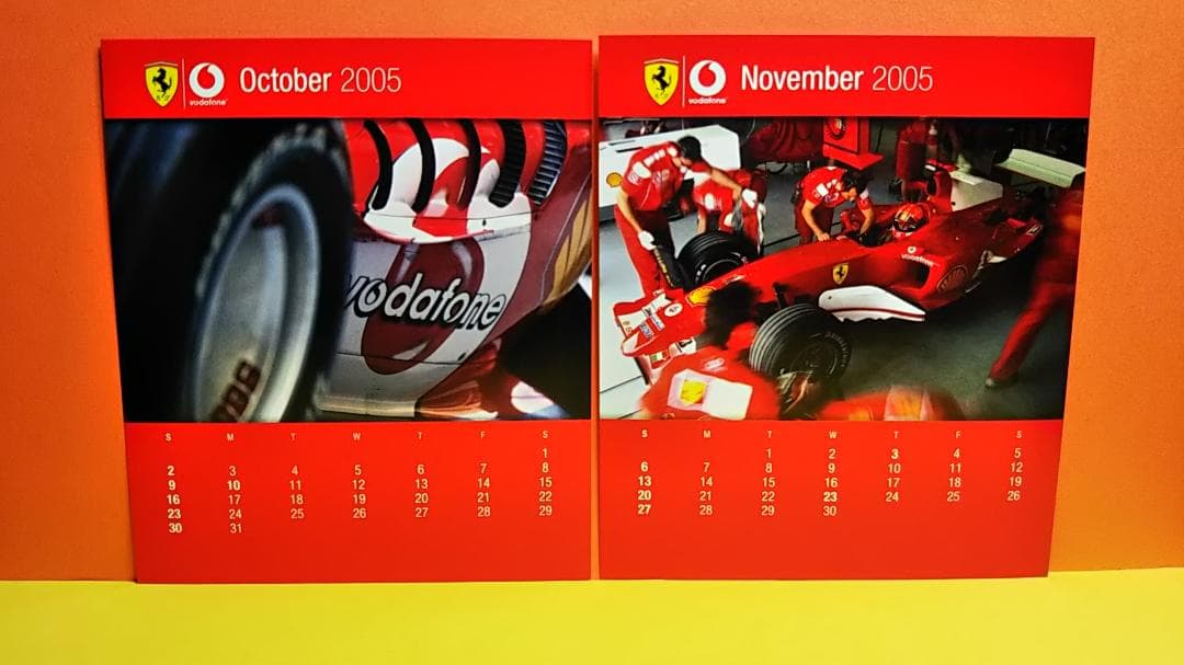 vodafone 2005 ミハイルシューマッハ　フェラーリカレンダー　非売品