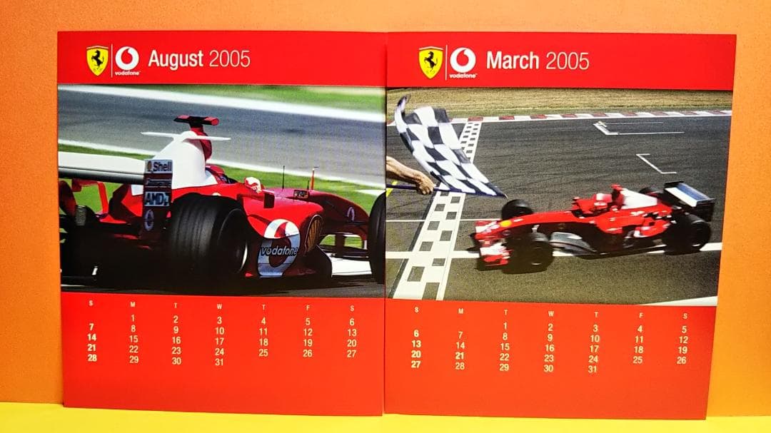 vodafone 2005 ミハイルシューマッハ　フェラーリカレンダー　非売品