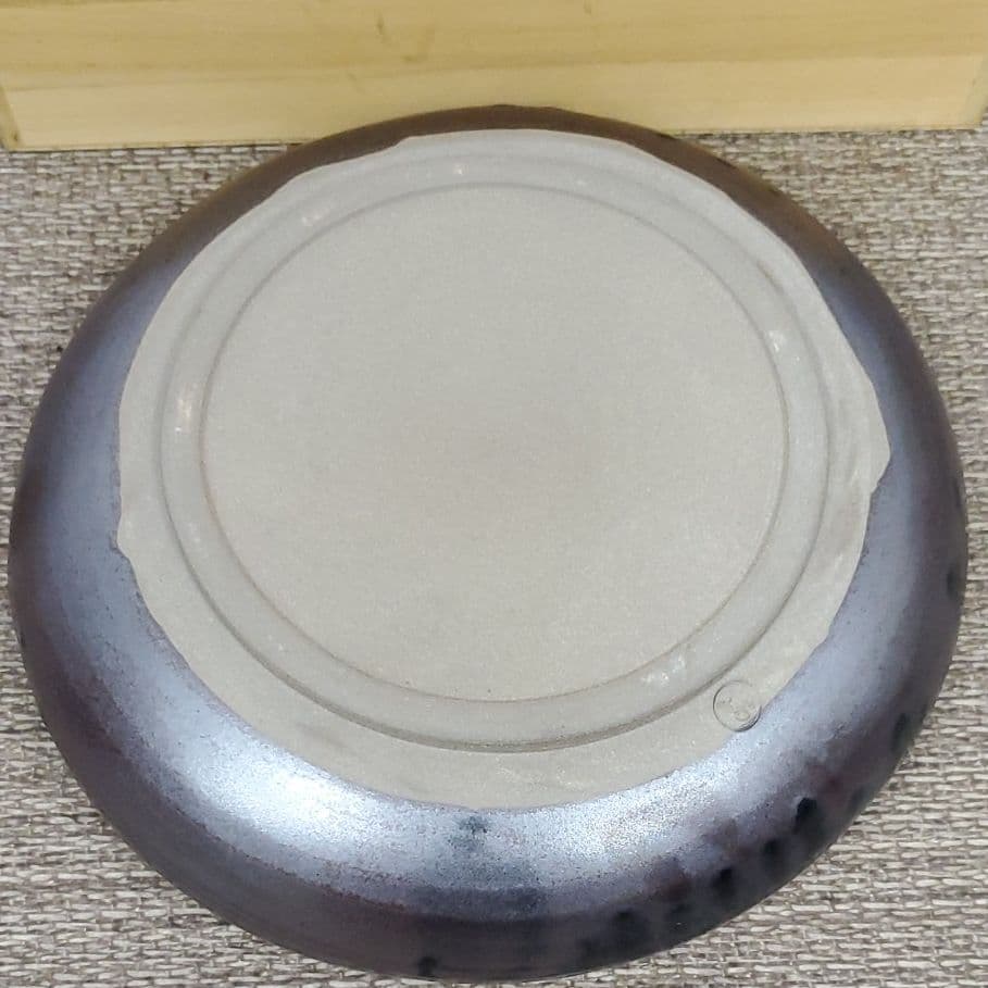 高取焼　雪山作　菓子器　茶道具