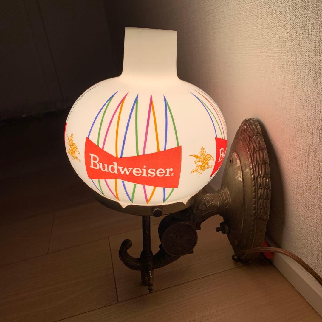 動作品 ビンテージ Budweiser ライトサイン バドワイザー 壁掛け照明