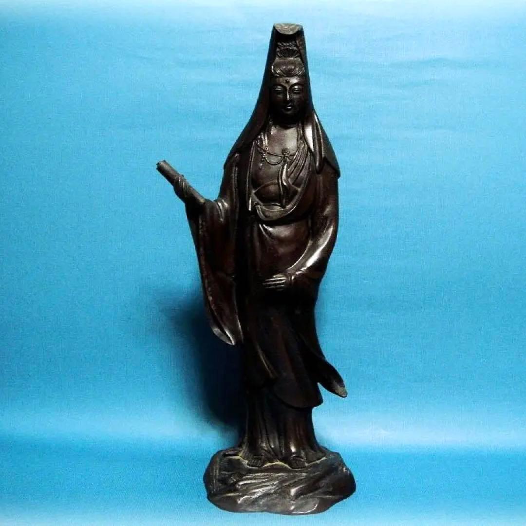 417『唐銅 観音菩薩』　　/骨董 古美術 茶道具 古民芸 antique