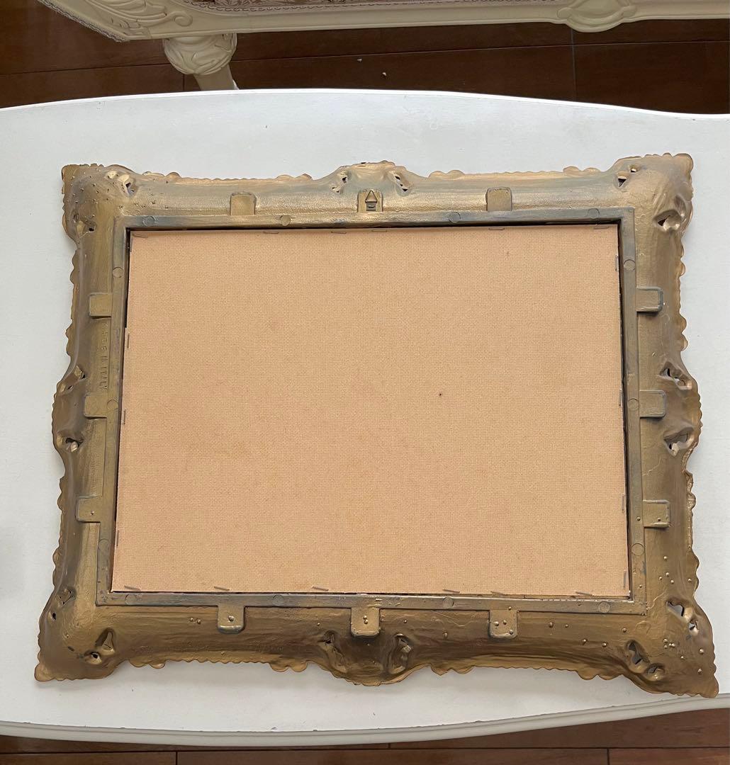 ロココ調　額絵　イタリア製縦型　金縁