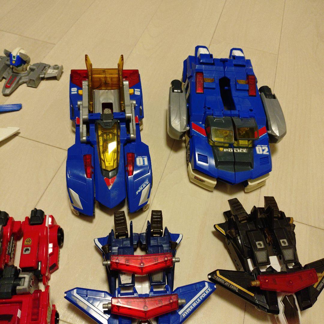 ハイパーシリーズ　セット　青い戦闘機と車両のミニカーセット