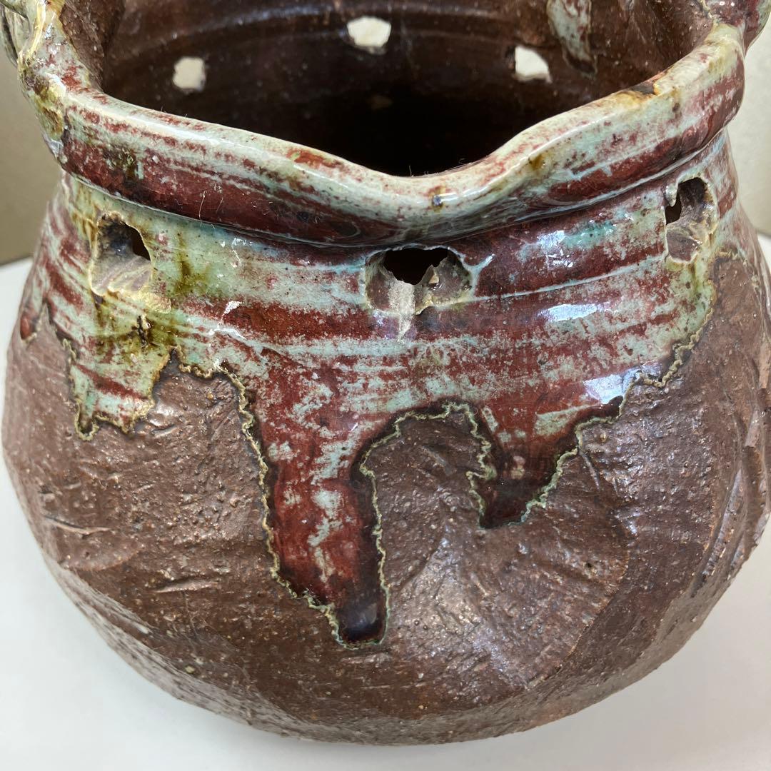 伊賀焼　古伊賀　花瓶　インテリア手芸品