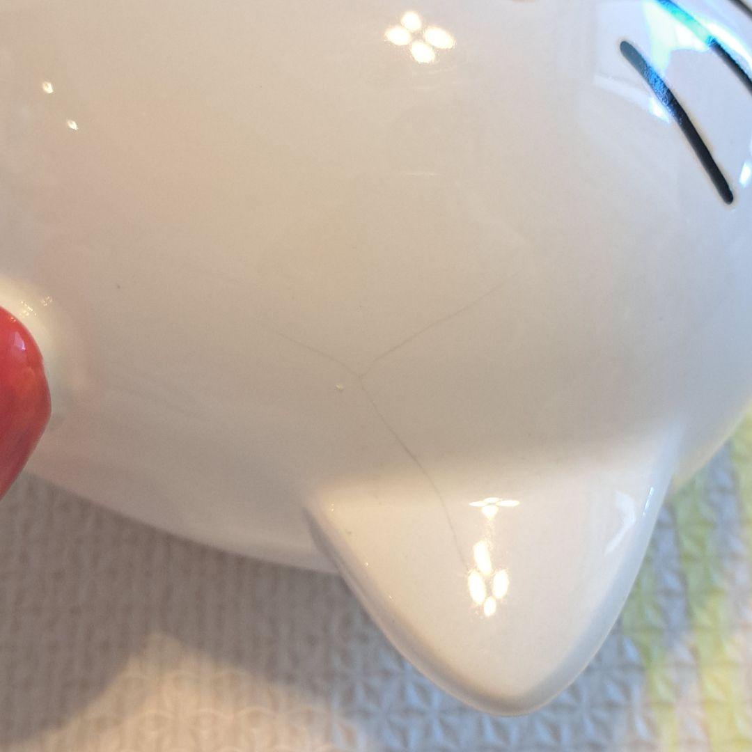 ハローキティ　陶器　貯金箱 立体　フィギュア　バンク　置物　レトロ