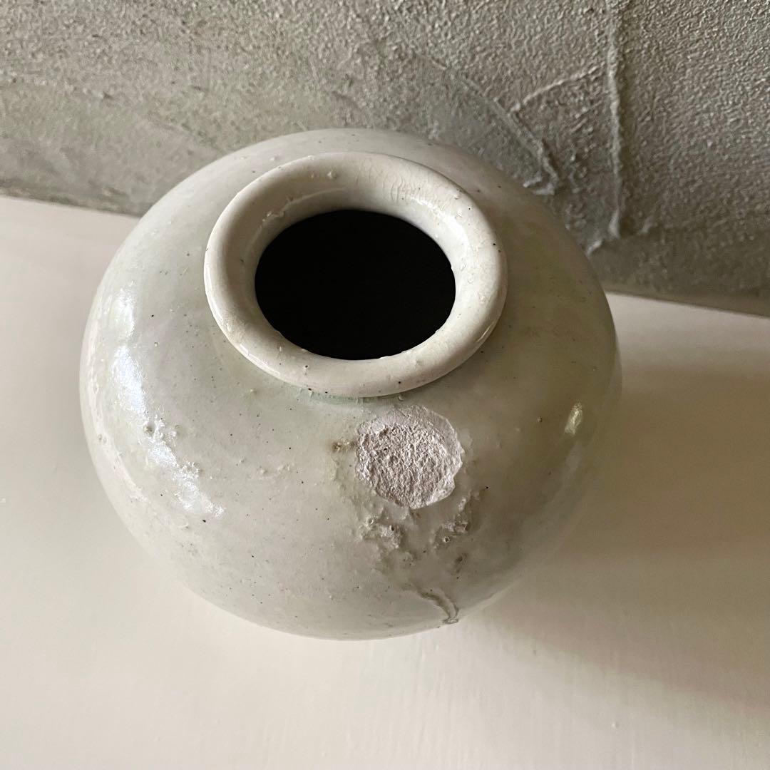白磁 肩付壺 小壺 唐物 中国美術 中国古玩 唐代 高さ12㎝ 李朝 高麗