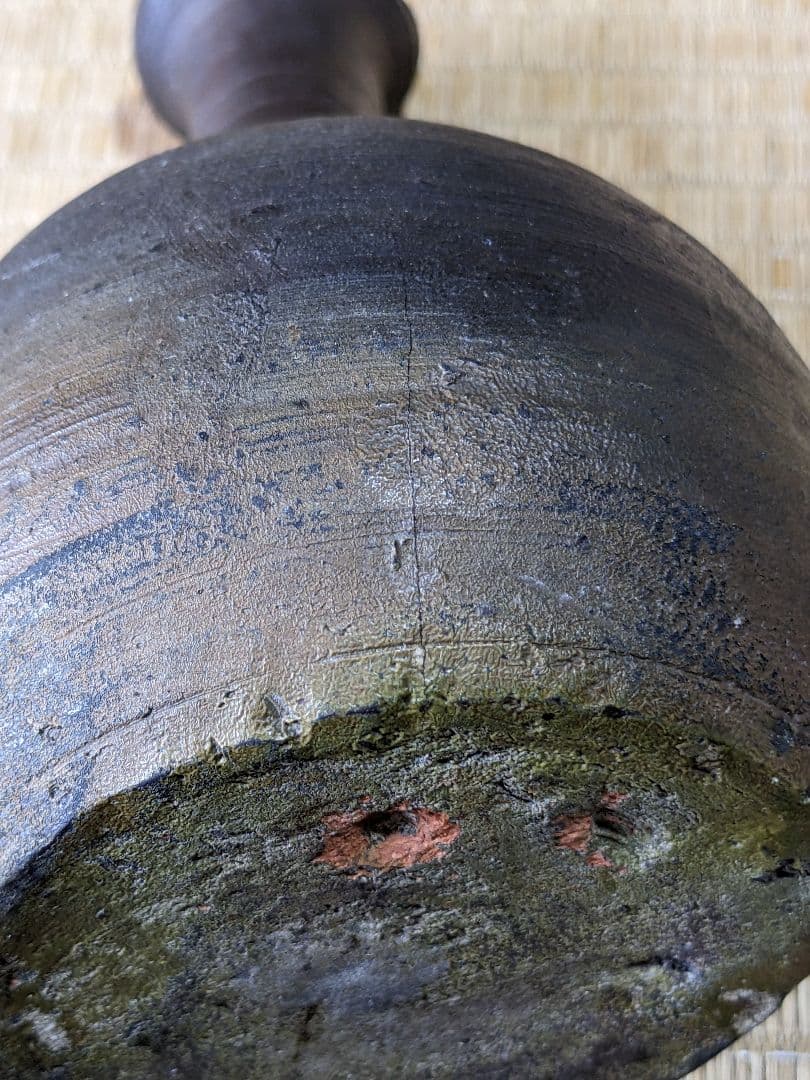 ♦古陶磁 丹波焼 焼締め徳利 酒器 江戸時代前期〜江戸中期 花器花活け 骨董品