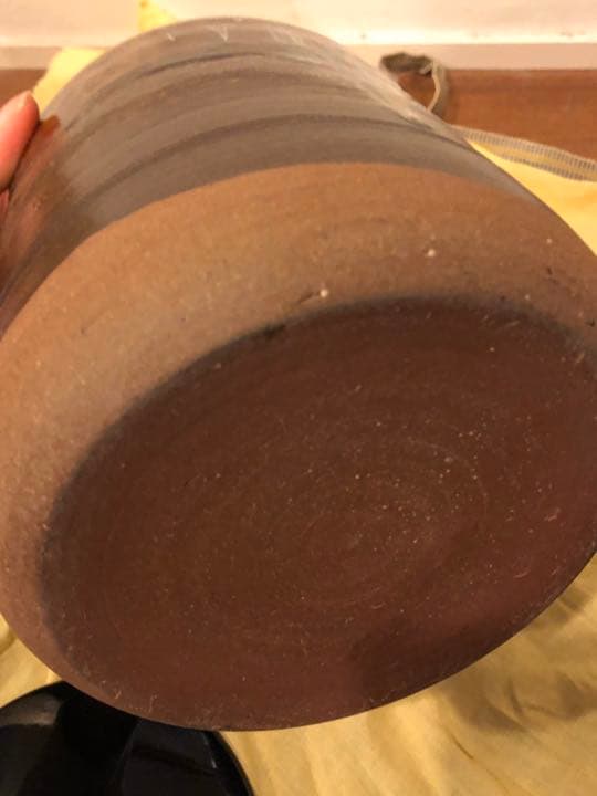 55000円の茶道具！水指 高取焼 一重口 高取喜恵作