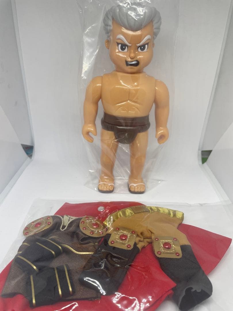 ゴッコ堂 北斗の拳 × 気合田くん 気合田くん ラオウver. ソフビ