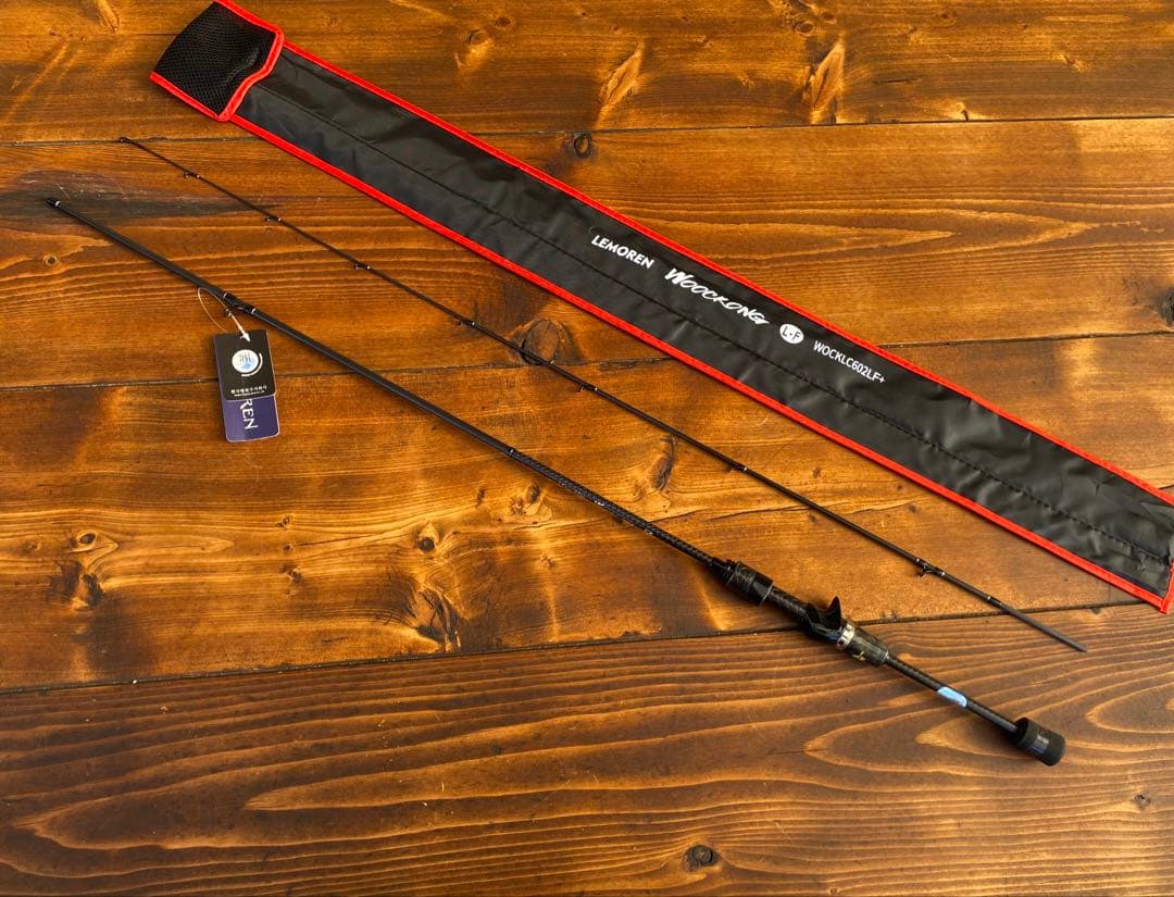 超軽量　カーボンロッド　ベイトロッド　C602L バスロッド　ウッドグリップ