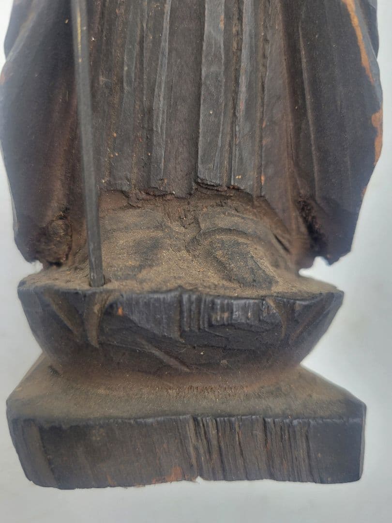 時代物　木彫　地蔵菩薩像　江戸時代　仏教美術　骨董品　美術品