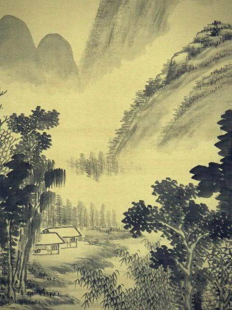 ♥掛軸　山水図　成木 星洲 　掛け軸　骨董品
