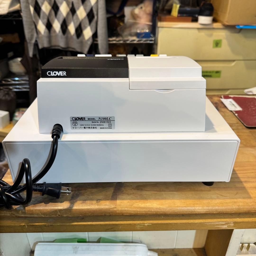 539＊レジスター　クローバー　CLOVER　N100LC　ホワイト　4部門