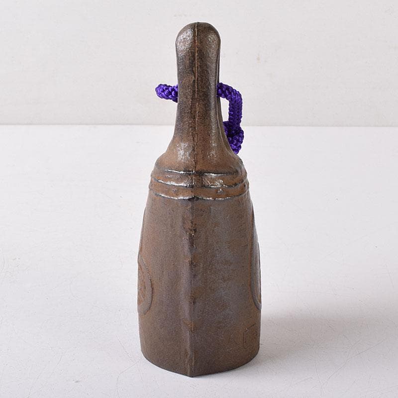 南部鉄器　御釜師　鈴木盛久作　南部砂鐵鈴　重さ約371g　共箱　C　R8227