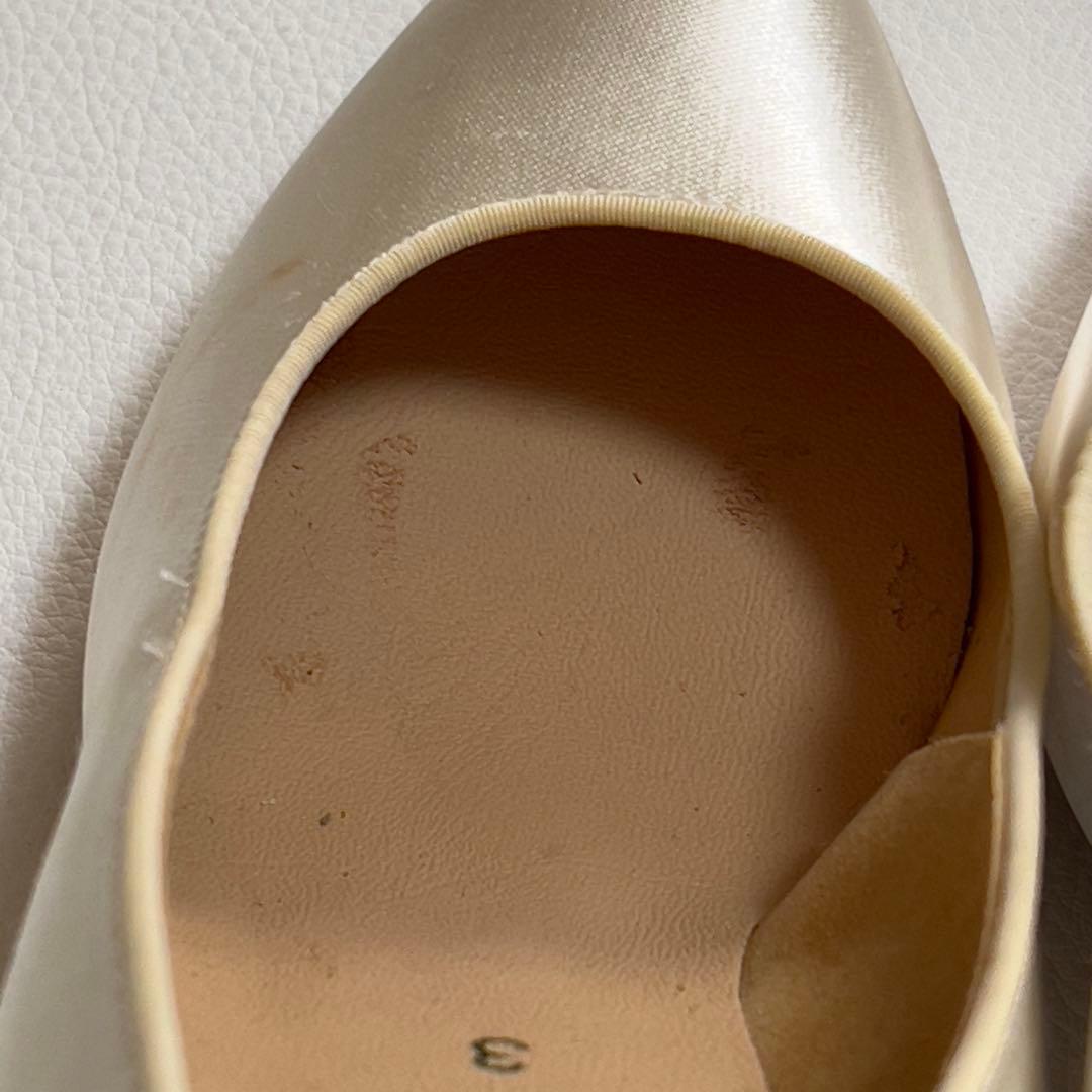 スーパダンスシューズ　ワイド3 ヒール7cm 訳あり　未使用　ホワイトサテン