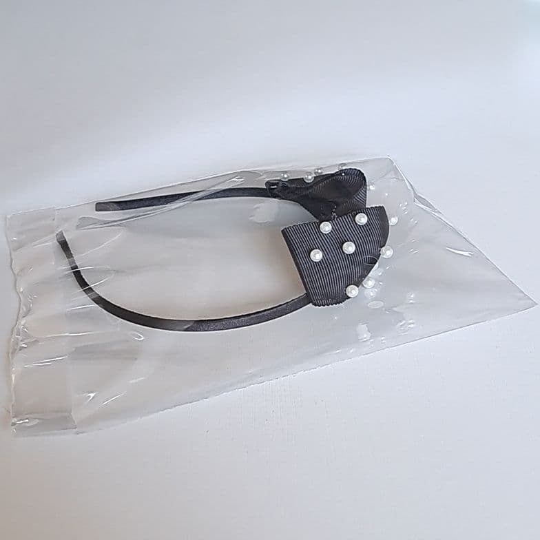 シャネルカチューシャ パール リボン非売品CCロゴ ブラック 未使用 美品