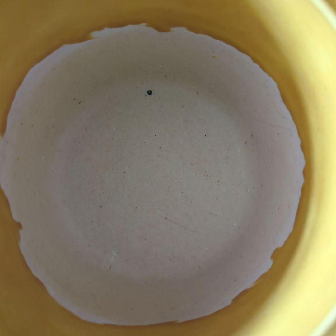 陶芸　茶道具　交趾焼　永楽善五郎造　黄交趾　牡丹唐草紋　火入　煙草盆用道具
