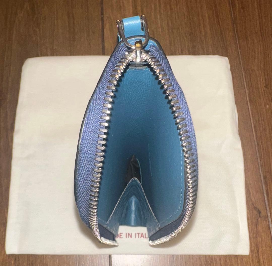 Salvatore Ferragamo 青 レザー ペンケース