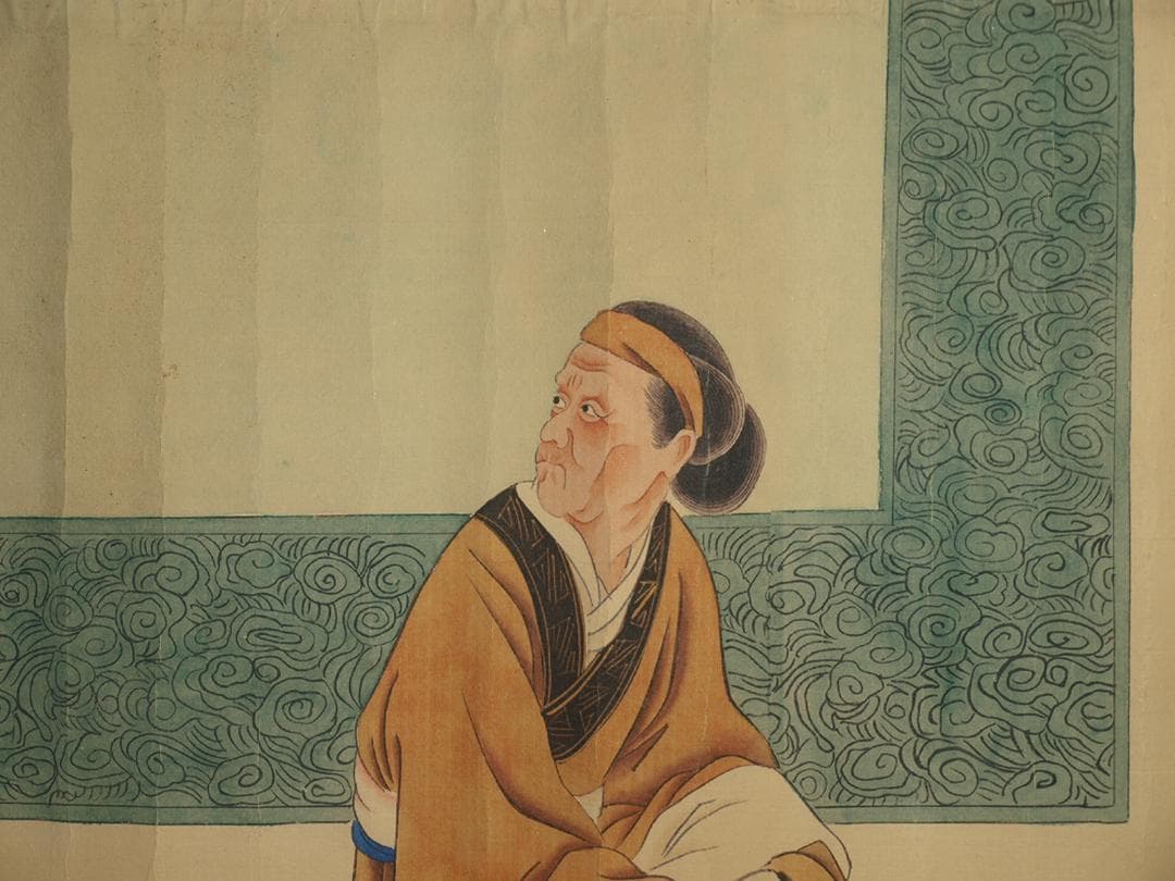 骨董市仕入れ品　中国唐時代の掛軸　激安骨董品　肉筆保証 BD418A8-2