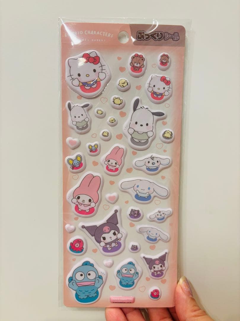 正規品 サンリオ キラキララインストーンシール ドロップジュエルシール ぷっくり