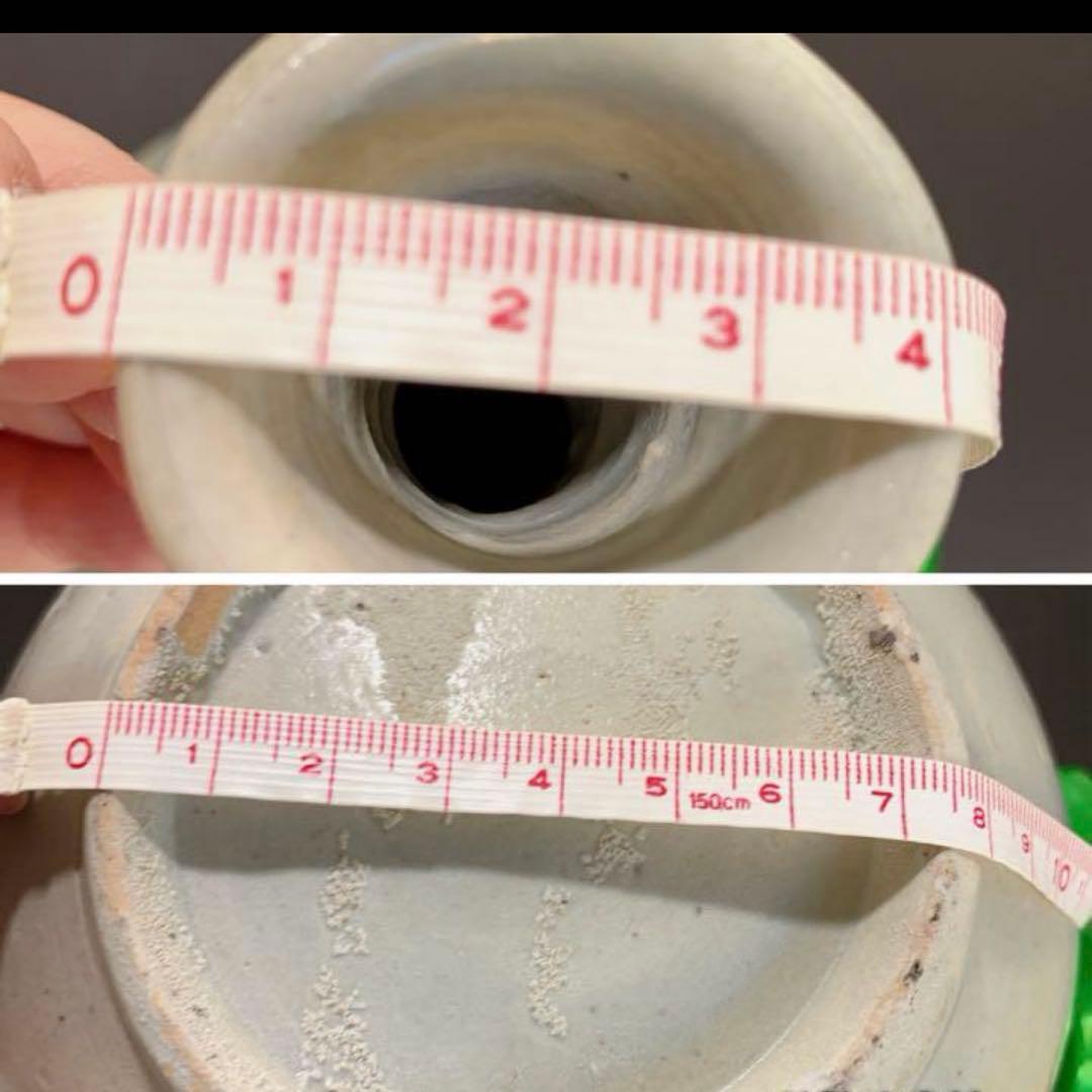 直しあり 李朝　染め付け　染付　花瓶　草模様　壺　徳利　酒器　花　草紋様　朝鮮