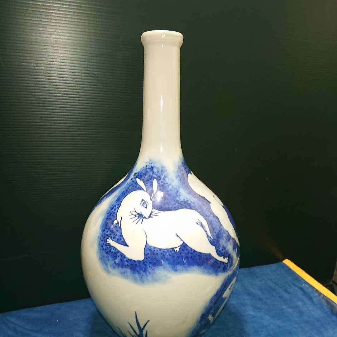 レトロ伊万里、特大染付徳利花瓶