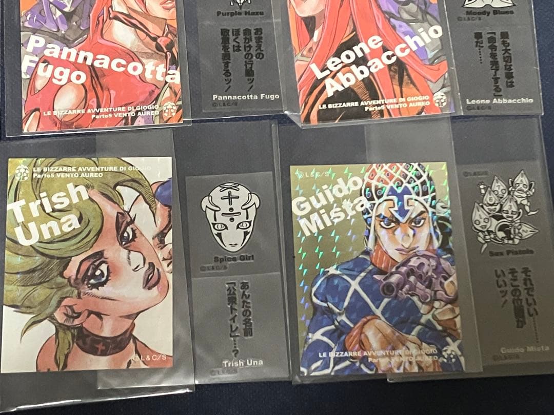 ジョジョ リアルペイントシート ジョルノ ミスタ アバッキオ フーゴ トリッシュ